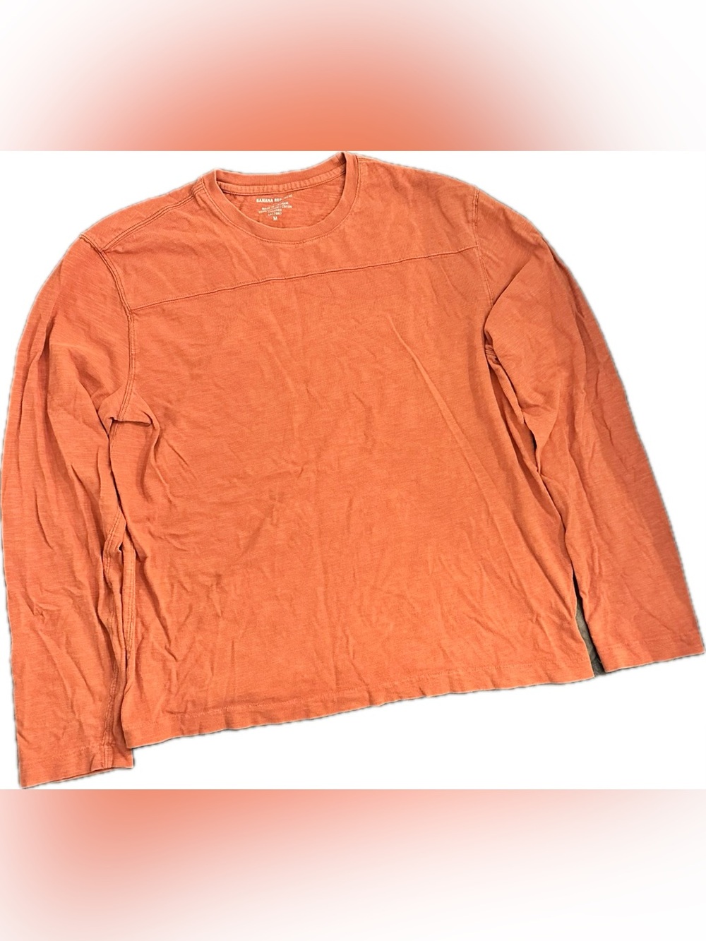 Banana Republic Men’s Long-Sleeve Crew in Orange